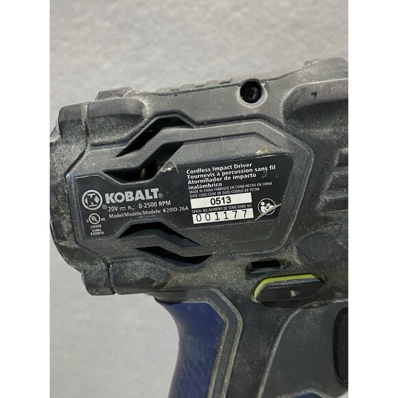 Kobalt K20ID-26A 18V Cordless Impact Driver with a 18V Lithium Battery, Tested! - Picture 5 of 9